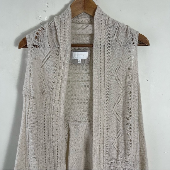 Anthropologie Cream Sleeveless Cardigan - Picture 4 of 9
